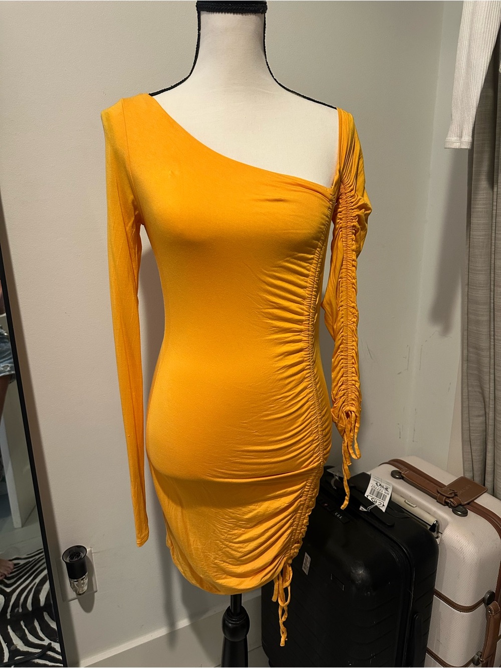 Camila Coelho Lena Mini Dress in Tangerine Orange